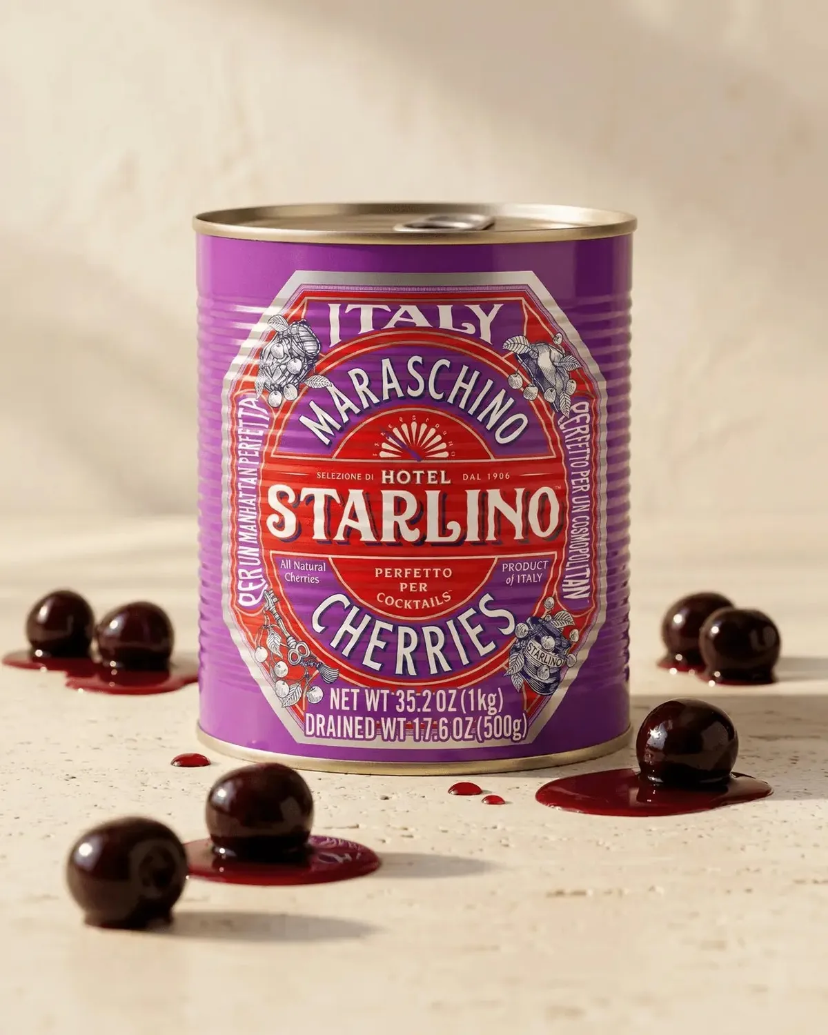 Hotel Starlino Maraschino cocktailkirsebær 1 kg naturlig