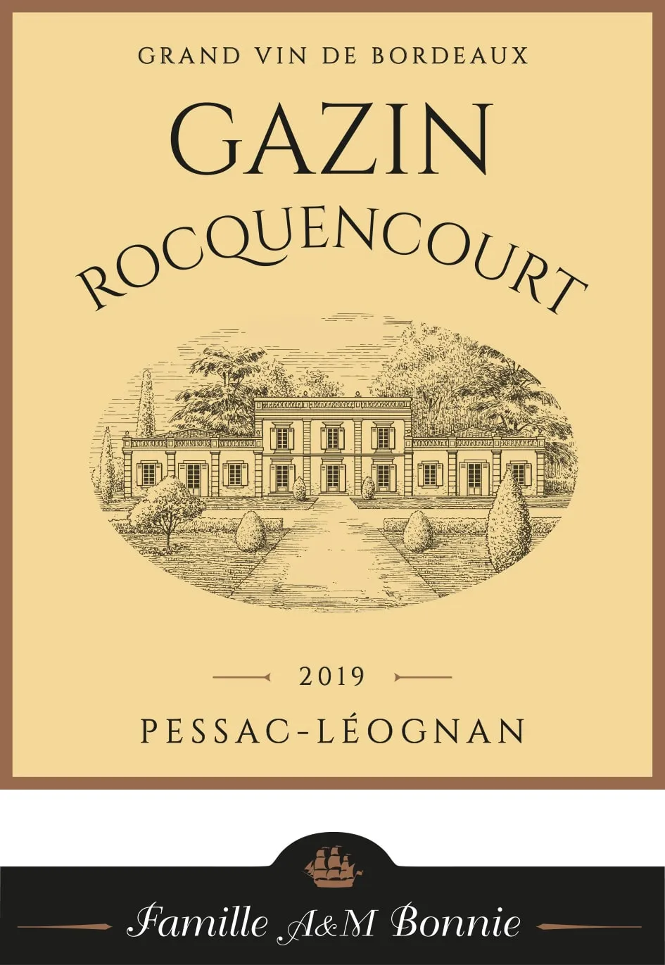 Château Gazin Rocquencourt 2019 rødvin 75 cl Pessac