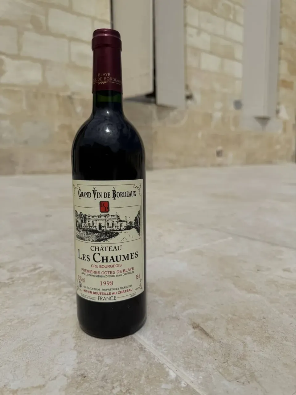 Domaine Les Chaumes 1998 rødvin 75cl cabernet